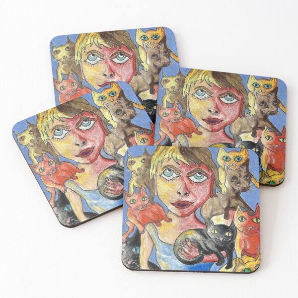 Item preview, PEPETTE WITH PERCHED CATS designed and sold by Philippe savage.