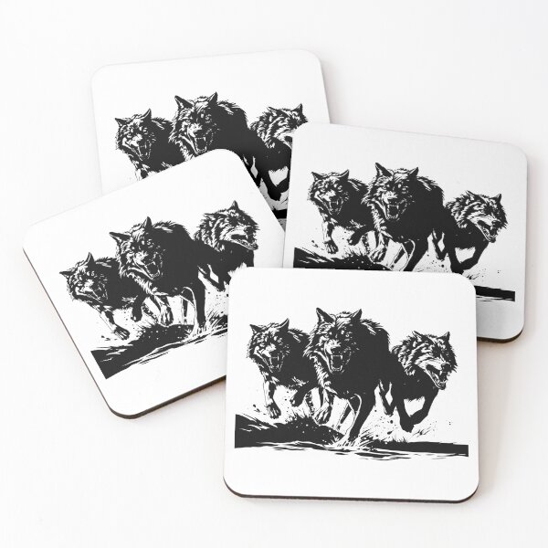 Item preview, Wolf Attack Charged Pack Hunt Alpha Wildlife Ambush Run designed and sold by inkoutninja.