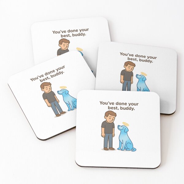 Item preview, Grieving Pet Owner and Angel Dog – “You’ve Done Your Best, Buddy” Memorial Design designed and sold by PetSoulPrints.