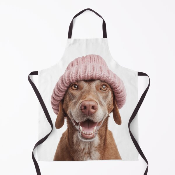 Item preview, Cozy Harrier dog Wearing Pink Winter Hat Trendy Animal Fashion Artwork designed and sold by LazyOwlStore.