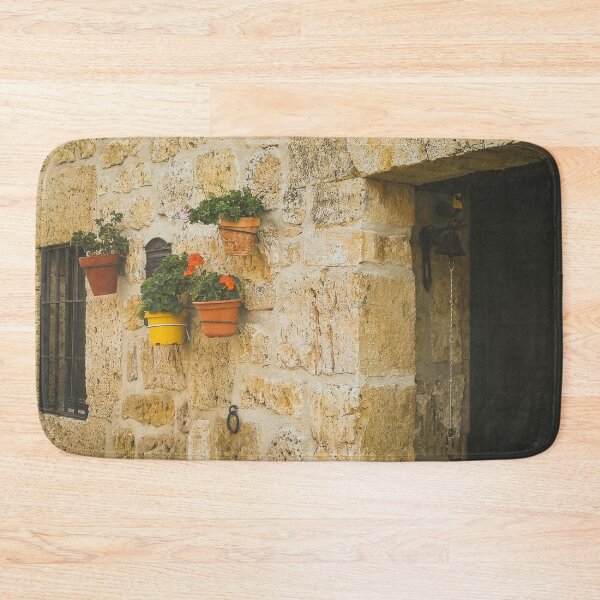 Item preview, Santiago Path – Old House Wall with Vibrant Flowers designed and sold by MetaModel Editions.