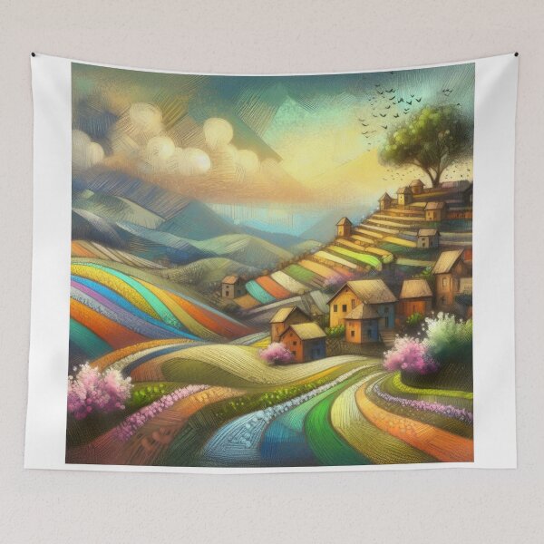 Item preview, Rainbow Terraces designed and sold by Beyondnote-Art.