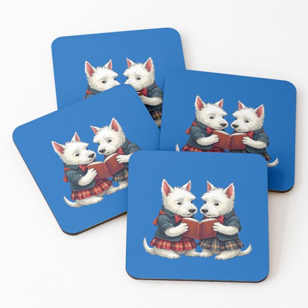 Item preview, West Highland Terriers Burns Night Reading Poetry designed and sold by taiche.