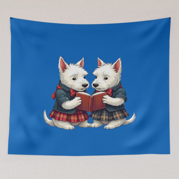 Item preview, West Highland Terriers Burns Night Reading Poetry designed and sold by taiche.