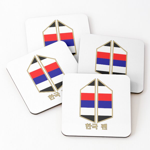 Item preview, K-Pop Fan Design - Korean Flag Inspired Shield with Hangul designed and sold by Samanda Designs.