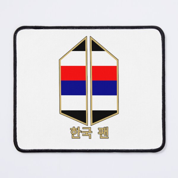 Item preview, K-Pop Fan Design - Korean Flag Inspired Shield with Hangul designed and sold by Samanda Designs.