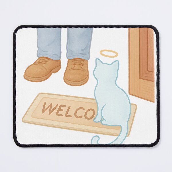 Item preview, Angel Cat Welcome Home – Emotional Pet Loss Memorial Illustration designed and sold by PetSoulPrints.