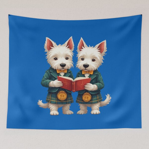 Item preview, West Highland Terriers Burns Supper Reading Poetry designed and sold by taiche.