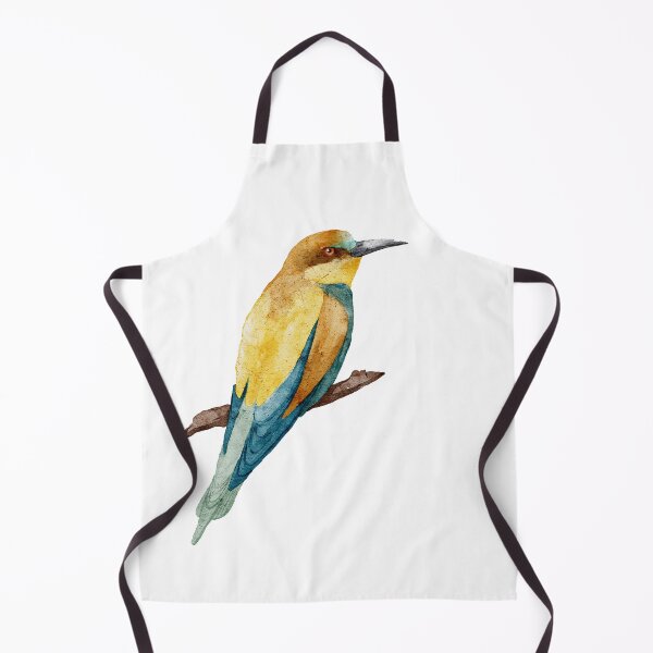Item preview, Watercolor Bee-eater Bird – Vibrant Yellow and Blue Artwork designed and sold by olenafomina.
