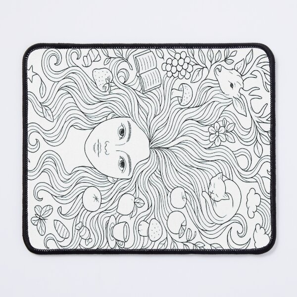 Item preview, Dreamlike Hair - line art designed and sold by eebee00.