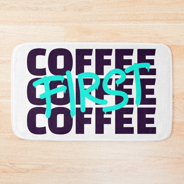 Item preview, Coffee First Bold Neon Typography Design designed and sold by Artchyzh.