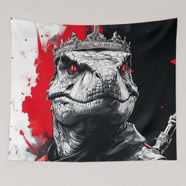 Item preview, Anime Crimson Reptile King in Monochrome Royal Warrior Attire designed and sold by gamalruginaq.