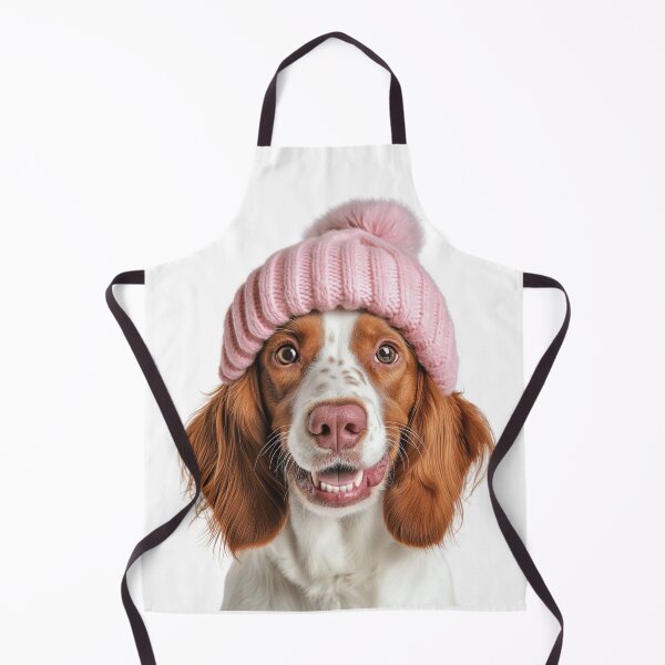 Item preview, Acogedor perro setter irlandés rojo y blanco con gorro de invierno rosa, obra de arte de moda animal de moda designed and sold by LazyOwlStore.