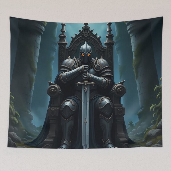 Item preview, A knight on an iron throne with a sword. designed and sold by snow7767.