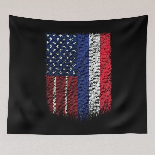 Item preview, French American T Shirt France America Flag Pride Shirt designed and sold by cgocgy.