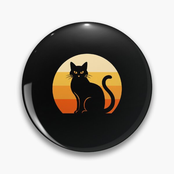 Item preview, Retro Black Cat Sunset Design designed and sold by Romeo Fashion.