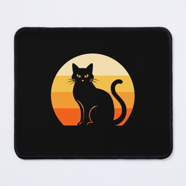 Item preview, Retro Black Cat Sunset Design designed and sold by Romeo Fashion.