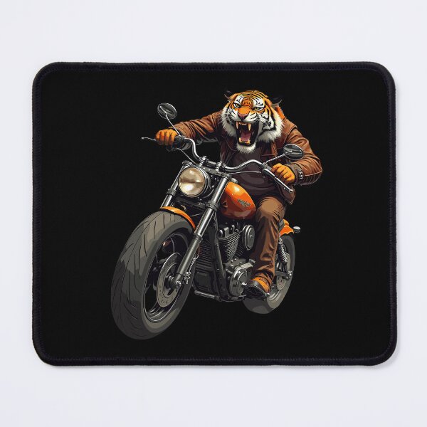 Item preview, Tiger riding a motorcycle designed and sold by Danh Style.