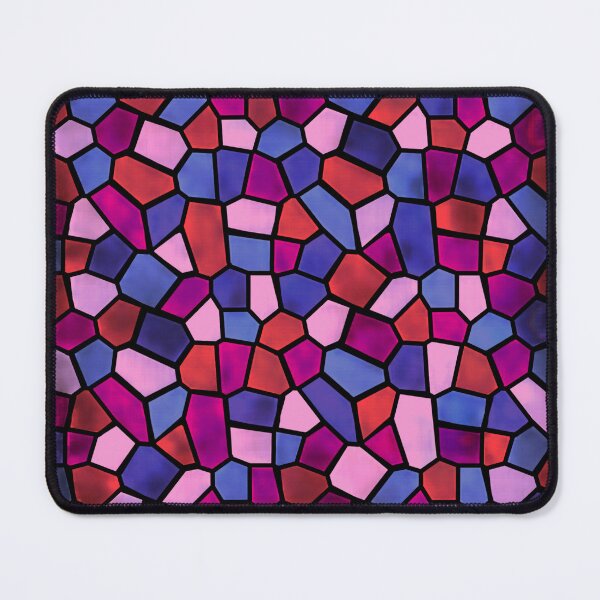 Item preview, Stained glass pattern: dark red, pink, purple designed and sold by SpectrumShine.
