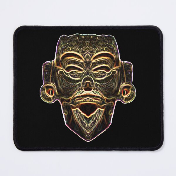 Item preview, Aztec God Mask Abstract Gold designed and sold by Static-Fractal.