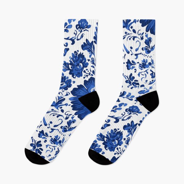 Item preview, Royal Blue Azulejos Portugal Flower Pattern designed and sold by GrinGalore.