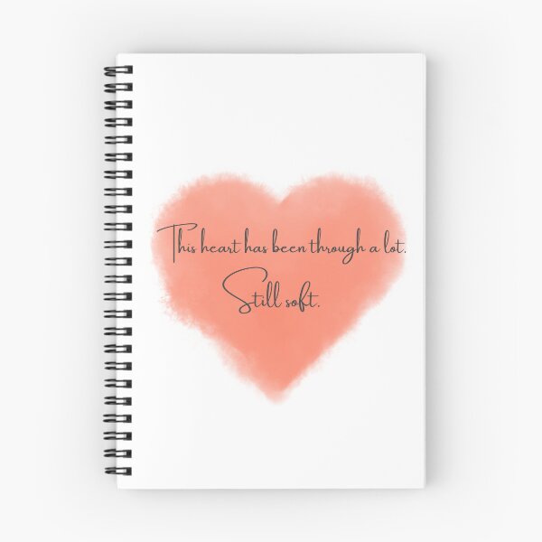 Item preview, Corazón de acuarela suave y tranquilo – Frase reconfortante de melocotón designed and sold by Liv Solara.