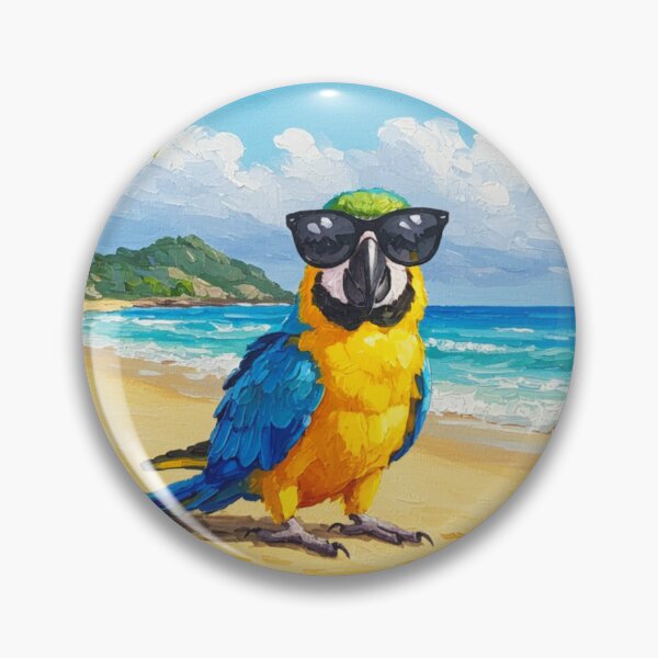 Item preview, Tropical Birds｜Blue sea and blue-and-white macaw designed and sold by Popo Palette.