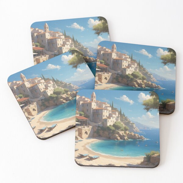 Item preview, Mediterranean Breeze-mediterranean coast illustration  designed and sold by FilMate.