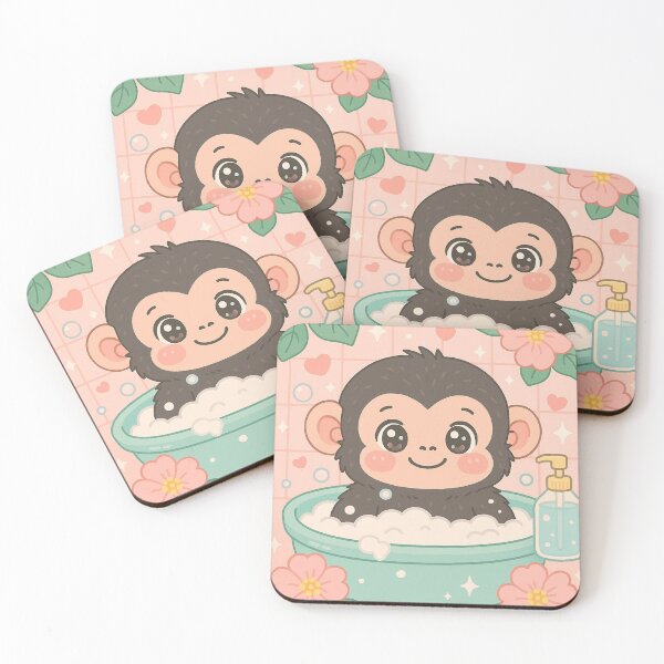 Item preview, Cute Baby Monkey Bubble Bath designed and sold by Biddakate.