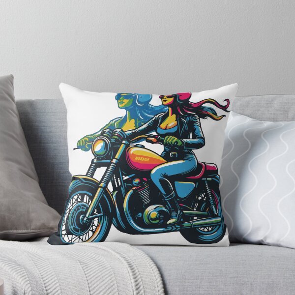 Artikelvorschau, Bunte Biker auf Vintage-Motorrad entworfen und verkauft von mdm.