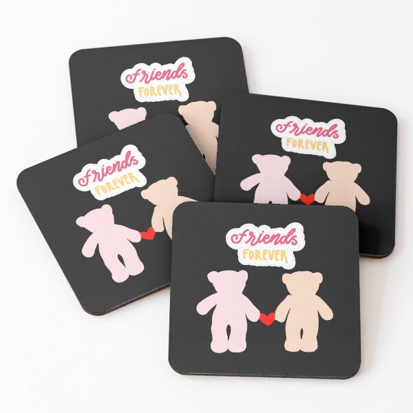 Item preview, Forever Friends Teddy Bear Hug . Cute Minimalist Friendship Illustration . designed and sold by  StickAndStyle .