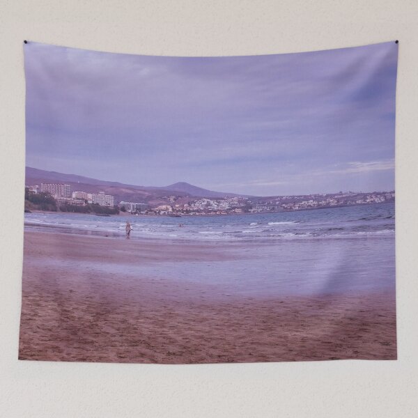 Item preview, Maspalomas Beach at Dusk – Violet Sky Over the Golden Sands designed and sold by photo-travel.