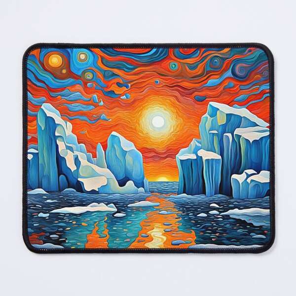 Item preview, Icebergs at sunset 2 designed and sold by George Hutton Hunter.