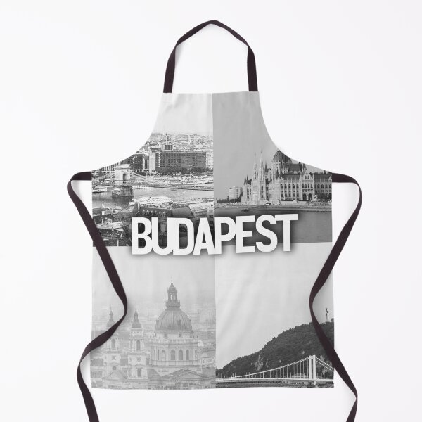 Item preview, Budapest in Black and White – Iconic City Views with Bold Lettering designed and sold by photo-travel.