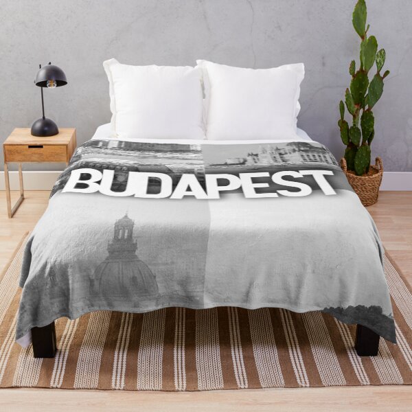 Item preview, Budapest in Black and White – Iconic City Views with Bold Lettering designed and sold by photo-travel.