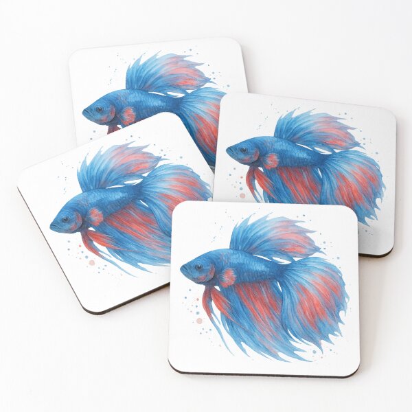 Item preview, dreamy watercolor betta fish soft vibes & flowy fins designed and sold by zakugan.