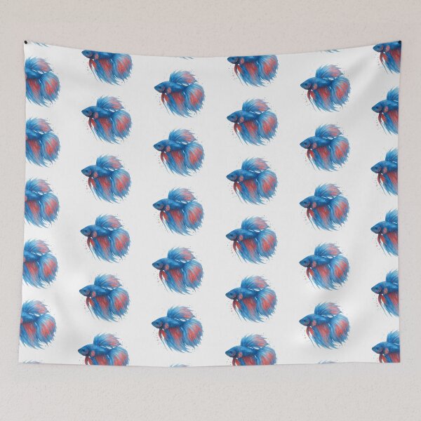 Item preview, dreamy watercolor betta fish soft vibes & flowy fins designed and sold by zakugan.