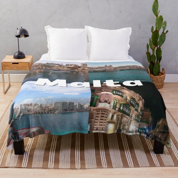 Item preview, Malta – Vibrant Island Views with Bold "Malta" Lettering designed and sold by photo-travel.