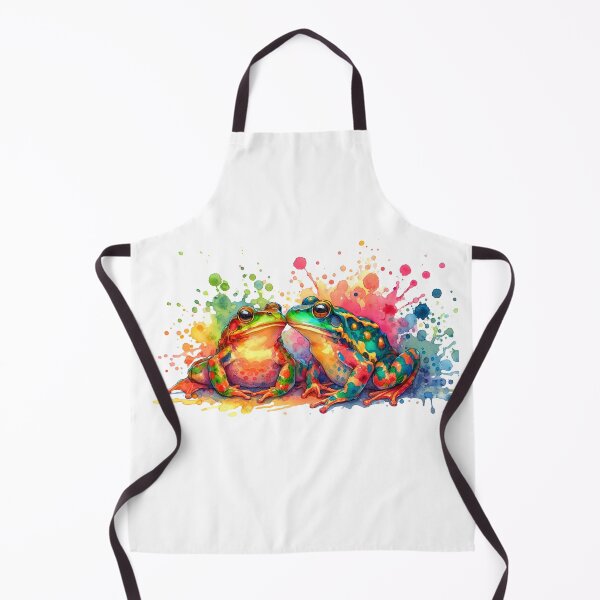 Item preview, Watercolor Frogs with Colorful Splatters designed and sold by paulrommer.