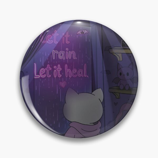 Item preview, Let it rain, let it heal - Cozy Night with Skelli Kitty  designed and sold by Skelli Kitty & Friends.