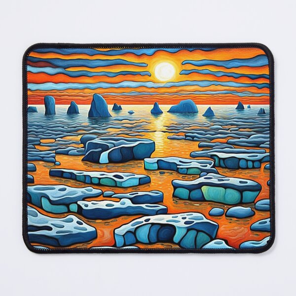 Item preview, Icebergs at sunset 3 designed and sold by George Hutton Hunter.