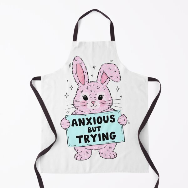 Item preview, Anxious But Trying Pink Bunny designed and sold by Owcomm.