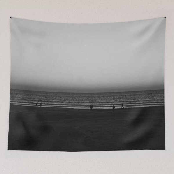 Item preview, Minimalist Agadir Beach – Black and White Coastal Serenity designed and sold by photo-travel.
