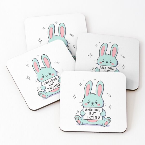 Item preview, Anxious But Trying Blue Bunny designed and sold by Owcomm.