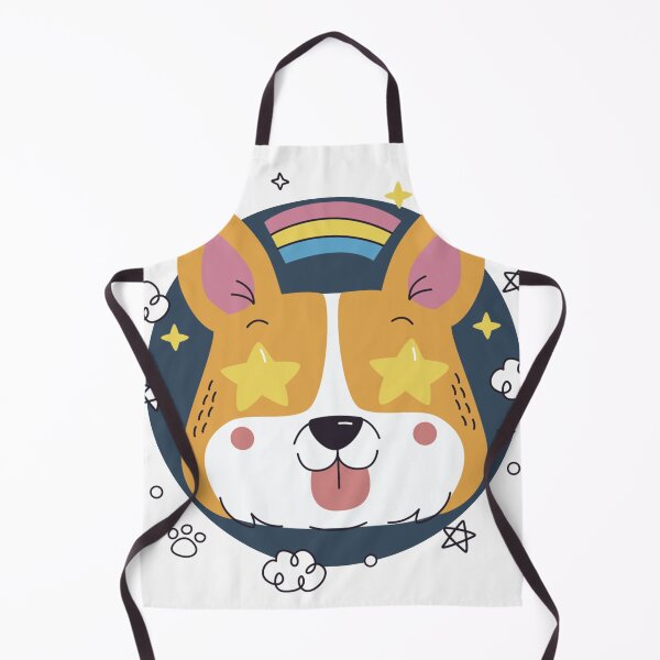 Item preview, Star-Eyed Corgi - Amazed Dog with Rainbow Illustration designed and sold by DoggoSay.