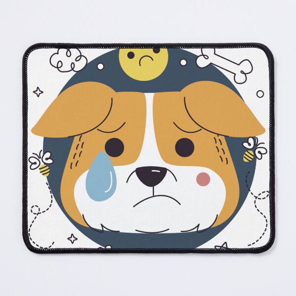 Item preview, Sad Corgi - Single Tear Dog Illustration designed and sold by DoggoSay.