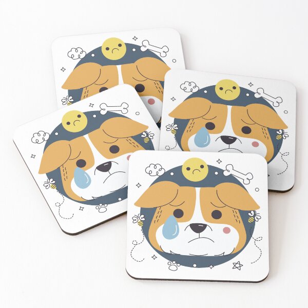 Item preview, Sad Corgi - Single Tear Dog Illustration designed and sold by DoggoSay.