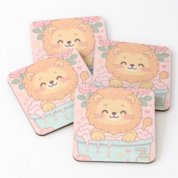 Item preview, Happy Lion in Bubble Bath designed and sold by Biddakate.