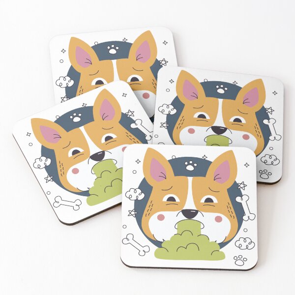 Item preview, Sick Corgi - Feeling Unwell Dog Illustration designed and sold by DoggoSay.