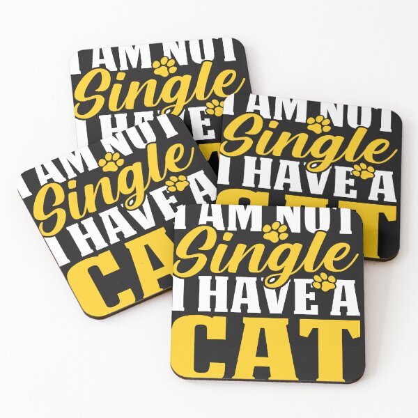 Item preview, I'm Not Single, I Have a Cat – Funny Cat Lover Quote designed and sold by GokuCreative .